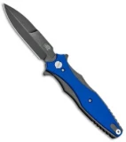 Hinderer Knives Maximus Bayonet Flipper Knife Blue G-10 (3.5" Battle Black)