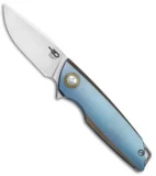 Bestech Knives Zen Frame Lock Knife Blue Titanium (2.1" Satin) BT1712B