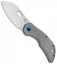 Olamic Cutlery Busker Largo Frame Lock Knife BB Ti w/Bl Backspacer (2.5" Satin)