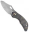 Olamic Cutlery Busker Semper Frame Lock Knife Flame Ti/Bronze HW (2.5" Acid SW)