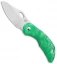 Olamic Cutlery Busker Semper Frame Lock Knife Frosted Green Ti (2.5" Satin)