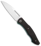 Tuch Coho Liner Lock Knife Dark Burgundy Micarta w/ Green Liners (3.5" Satin)