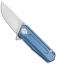 Stedemon Vouking T03BLU Frame Lock Knife Blue Titanium (1.8" Satin)