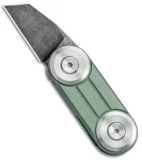 Stedemon MINI-01 Frame Lock Knife Green Titanium (1.3" Black Stonewash)
