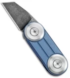 Stedemon MINI-01 Frame Lock Knife Blue Titanium (1.3" Black Stonewash)