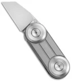 Stedemon MINI-01 Frame Lock Knife Bead Blast Titanium (1.3" Satin)