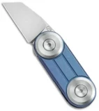 Stedemon MINI-01 Frame Lock Knife Blue Titanium (1.3" Satin)