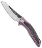 Stedemon Zon Zodiac Frame Lock Knife CF/Pink Titanium (3.75" Satin) C04PK