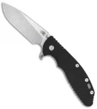 Hinderer Knives XM-24 Skinny Slicer Flipper Knife Black G-10 (4" Stonewash)