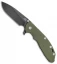 Hinderer Knives XM-24 Skinny Slicer Flipper Knife OD Green G10 (4" Battle Black)