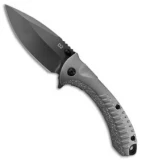 ABKT Elite Gray Protector Liner Lock Knife Gray Aluminum (3.5" Black)
