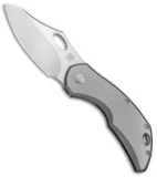 Olamic Cutlery Busker Semper Frame Lock Knife Blasted Ti (2.5" Satin)