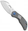 Olamic Cutlery Busker Largo Frame Lock Knife Ti/Zirc (2.5" Satin)