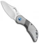 Olamic Cutlery Busker Semper Frame Lock Knife Ti/Zirc (2.5" Satin)