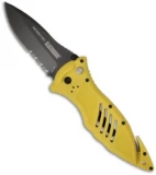 BlackHawk! CQD Mark I Type E Spear Point Yellow Knife (3.75" Serr) 15M111YL