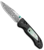 Benchmade 698-181 Foray Gold Class AXIS Lock Knife Marbled CF (3.2" Damasteel)