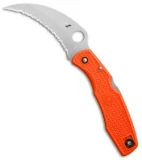 Spyderco SpyderHawk Salt Sprint Run Knife Orange FRN (3.6" Satin Serr) C77SOR