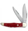 Boker Tree Brand L.E. Trapper Double Lockback Pocket Knife 5.25" Smooth Red Bone