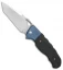 Diskin Revolution D/A Tanto Automatic Knife Blue Ti/CF (3.75" Polished)