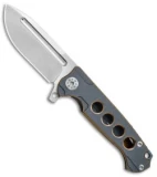 Andre de Villiers Mini Pathfinder Knife 3D Blue/Gold Ti (3.2" Satin) AdV