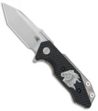 Hinderer Knives Half Track Tanto Knife Black G-10/Bronze Horse Logo (2.75" SW)