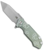 Hinderer Knives Half Track Tanto Knife Paw Green Ano Ti (2.75" Working)