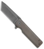 Clark Blades Grunt Custom Frame Lock Knife Bronze Ti (3.8" Satin)