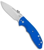 Hinderer Knives XM Slippy Slicer Slip Joint Knife Blue G-10 (3" Stonewash)