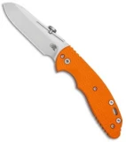 Hinderer Knives XM Slippy Sheepsfoot Slip Joint Knife Orange G-10 (3" Stonewash)