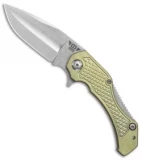 Mikkel Willumsen Urban Tactical Tyran Flipper Knife Green Titanium (3.6" SW)