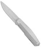 Real Steel S3 Puukko Flipper Frame Lock Knife Titanium (3.5" Bead Blast) 9521