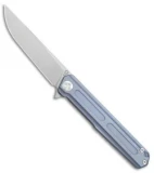 Stedemon Vouking T01BLU Frame Lock Knife Blue Titanium (3.3" Satin)