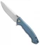 Zero Tolerance Sinkevich 0452TIBLU Flipper Knife Blue Titanium (4.1" Satin) ZT