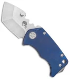 Medford Panzer Tanto Frame Lock Knife Blue Ano (2.5" Tumbled) MKT