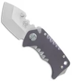 Medford Panzer Tanto Frame Lock Knife Dbl. Sculpted Blue Ano (2.5" Tumbled) MKT