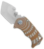 Medford Panzer Tanto Frame Lock Knife Geometric Bronze Ano (2.5" Tumbled) MKT