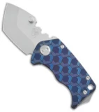 Medford Panzer Tanto Frame Lock Knife Blue Ano Geo Pattern (2.5" Tumbled) MKT