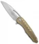 Microtech Sigil MK6 Frame Lock Knife Brass (3.75" Stonewash)