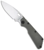 Strider Knives SMF Green G-10 Folding Knife (3.9" Stonewash Plain)