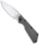 Strider Knives SMF Green G-10 Folding Knife (3.9" Stonewash Plain)