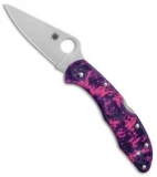 Spyderco Delica 4 Knife Flat Ground Zome Pink/Purple FRN (2.88" VG10) C11ZFPPN