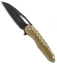 Microtech Sigil MK6 Frame Lock Knife Brass/Bronze Ti (3.75" DLC Black)