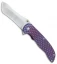 John Grimsmo The Norseman Flipper Purple Titanium Knife (3.625" Plain) #306