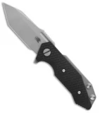 Hinderer Knives Half Track Tanto Knife Black G-10 (2.75" Working)
