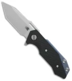Hinderer Knives Half Track Tanto Knife Black G-10 w/ Blue Ano (2.75" Stonewash)