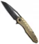 Microtech Sigil MK6 Frame Lock Knife Brass/Black (3.75" DLC Serr)