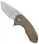 Curtiss Knives F3 Compact Flipper Knife Bronze Ti w/ Heat Ano Hardware (2.5" SW)