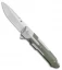 Spartan Blades Kranos Folding Knife Ti/Green G-10 (3.3" Stonewash)