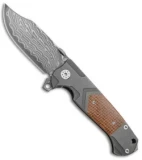 Andre De Villiers Custom Bowie Frame Lock Knife Kevlar/Ti (VG-10 Damascus) AdV