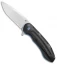 JD van Deventer Kenpachi Flipper Knife Carbon Fiber/Blue Ti (3.25" Satin)